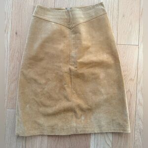 Cote Femme Camel Suede Skirt